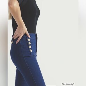 New  DEREK LAM ROBERTSON FLARE JEANS Dark Wash